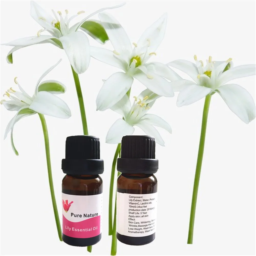 

10ML/Pcs Pure Natural Lily Firming Anti-aging Improve Sleep Essential Oil