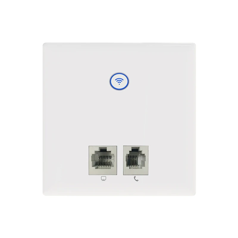 

COMFAST 300Mbps Wireless In wall AP wifi router support 48V POE CF-E535N 86 panel with RJ45+RJ11 port mini switch for Hotel room