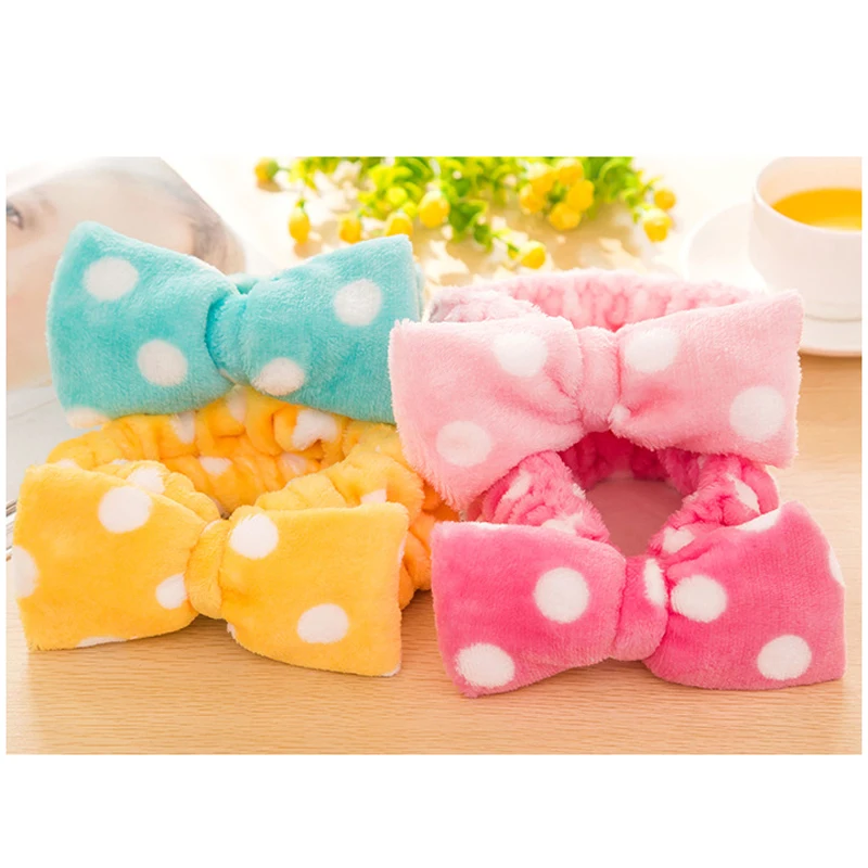 

Flannelette Elastic Headband For Bath Shower Face Washing Make Up Hairband Girls Hair Band Exercise Sport Yoga Women Hair Bands