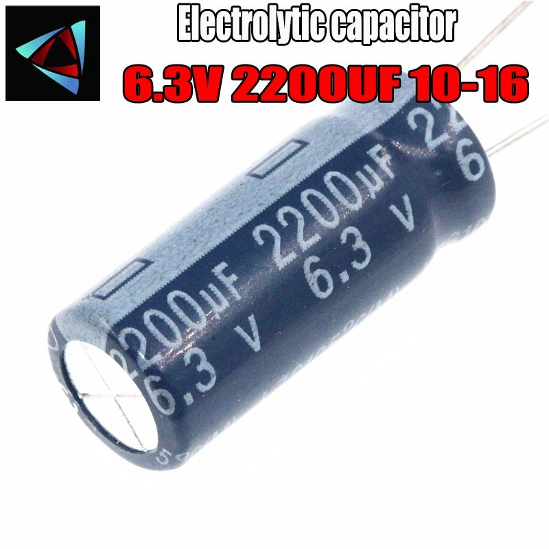 

8PCS Higt quality 6.3V 2200UF 10-16mm 2200UF 6.3V 10*16 Electrolytic capacitor