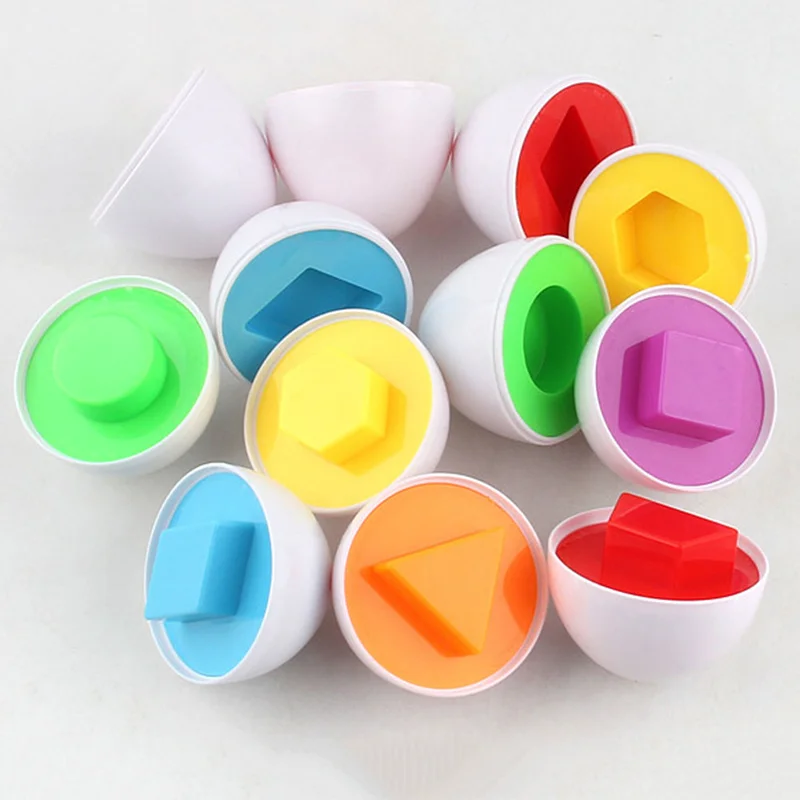 

6pc/set Color Matching Egg Set Preschool Toys Color Recognition Skills Learning Toy Eductional Shape Cognition
