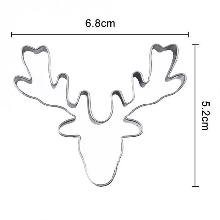 Форма для торта и печенья резак голова оленя Олень нержавеющая сталь DIY помадка кухня плесень 899