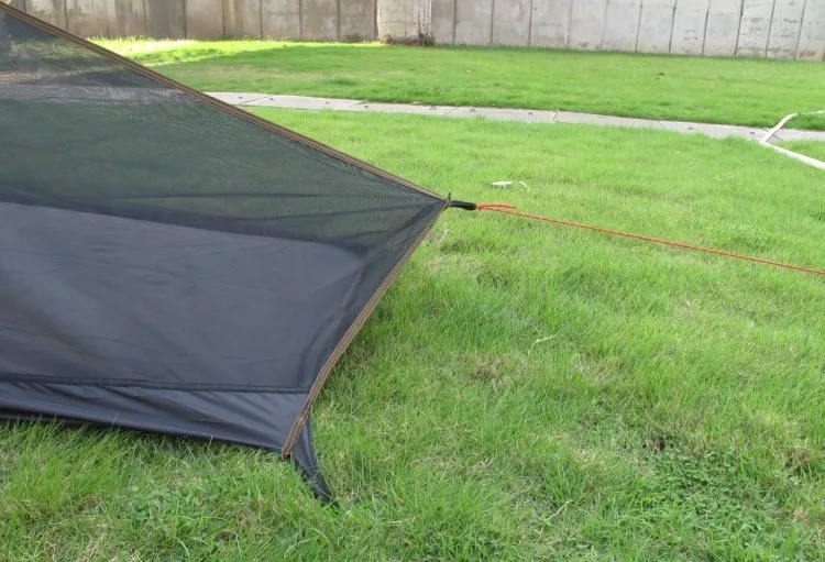 Acampamento ao ar Tenda com Mosquiteiro Individuais de Viagem sem Qualquer Verde do Exército Ultraleve Livre Verão Pessoas Tendas Pólos Fundo 600g 1-2 13 com mosquiteiro Verão 1-2 pessoas tendas Individuais