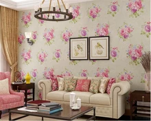 beibehang papel de parede Classic 3d wallpaper romantic pastoral flower fashion bedroom TV background wall cloth papier peint beibehang korean pastoral style papier peint wallpaper wedding bedroom living room tv background walls small floral 3d wallpaper