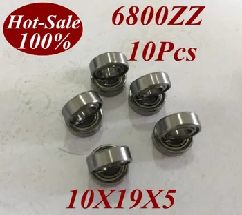 

10pcs Low noisy 6800zz 6800Z 6800-ZZ 10X19X5 Deep groove ball bearing micro miniature small bearing motor bearing