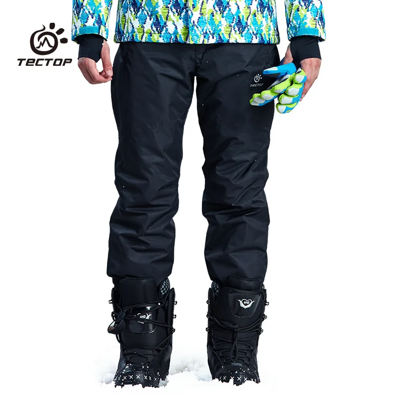 

TECTOP brand ski trousers men ski suit veneer double thicker waterproof European pants winter hot sale