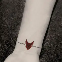Водостойкие наклейки на временные фальшивые татуировки красная страшная Летучая Мышь Хэллоуин дизайн Body Art Make Up Tools