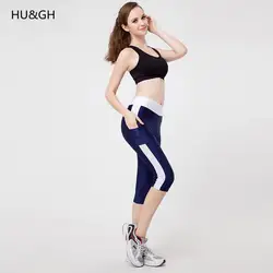 Женские сексуальные леггинсы с карманом на молнии, брюки-Капри для фитнеса, светоотражающие леггинсы, тонкие женские брюки для тренировок