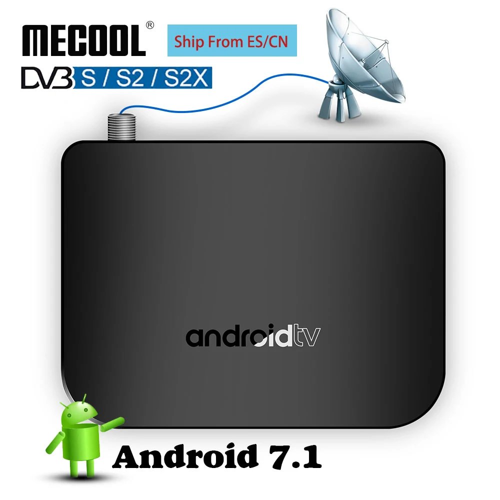 ТВ Смарт DVB S Android TV Box Amlogic S905D 1G ROM 8G RAM 2 4G WiFi 100M S/S2 Mini M8S Plus спутниковый