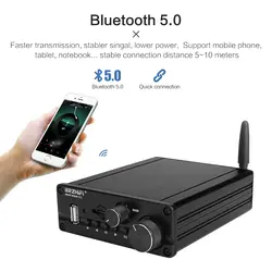 AIYIMA 2,1 TPA3116 Bluetooth 5,0 аудио Мощный сабвуфер усилитель 50Wx2 + 100 Вт интеллектуальное приложение USB AUX цифровой Hifi домашний усилитель