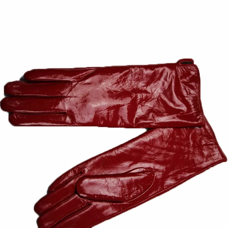 Зимние перчатки Guantes Mujer кожаные перчатки женские толстые коралловые бархатные с подкладкой из овечьей кожи