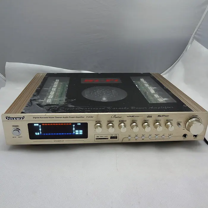 P-818U 400W HIFI 5.1 channel Home audio amplifier Kara OK professional amplifier With card / USB interface P-818U 400W HIFI 5.1 channel Home audio amplifier Kara OK professional amplifier With card / USB interface