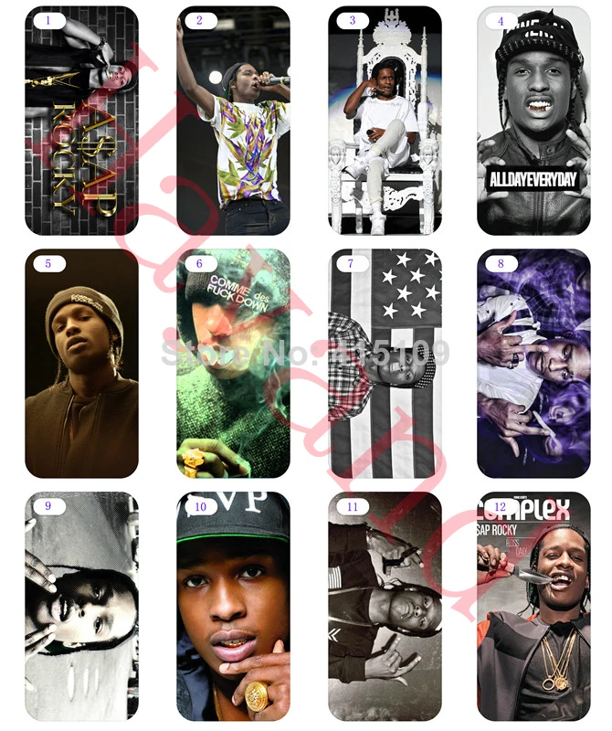 Wholesales Popular Asap Rocky Fashion Gift Transparent Sides Hard Back Cover Skin Case For Iphone 5 5S 5G |
