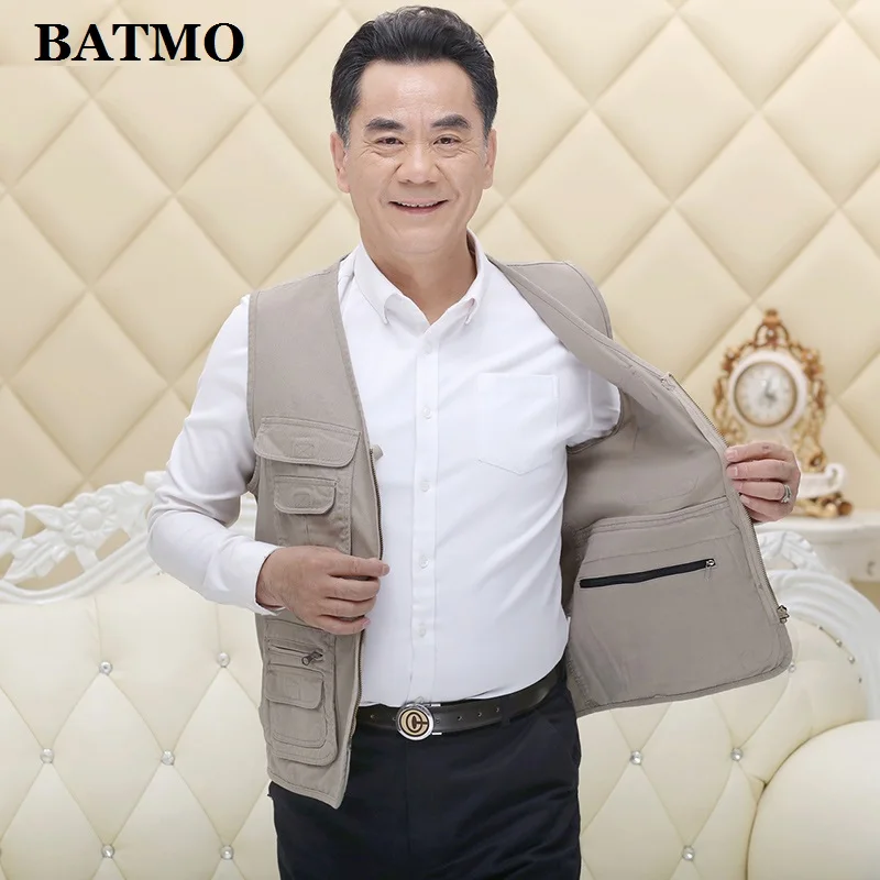 BATMO/ Новое поступление, высококачественный жилет для рыбалки из хлопка, много карманов, верхняя одежда, куртки, большие размеры, BG11