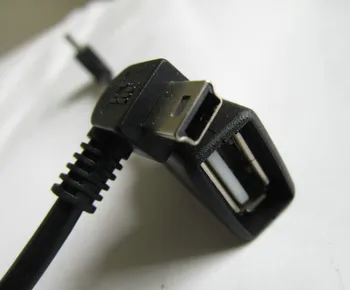 

3 pcs Short USB A 2.0 Female Straight To Mini b Male 5 p 90 right Angle Extension Adapter cord Data line Connectors Cable 10cm