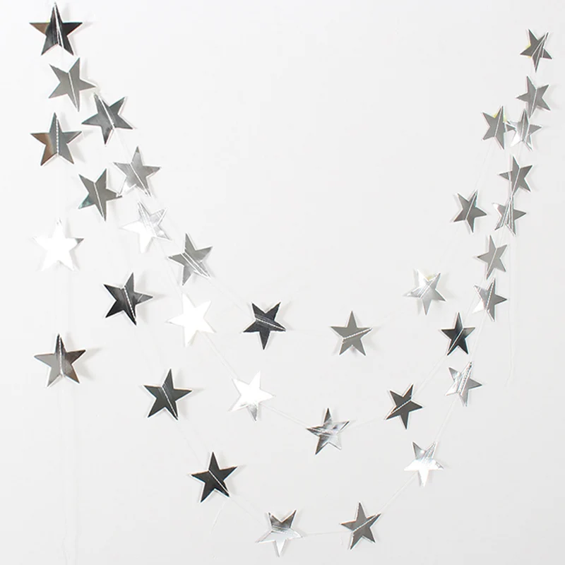 4m 33 Stars Paper Banner Baby Shower Decorations Its a Girl Boy Kids First Happy Birthday Party Unicorn Supplies Babyshower