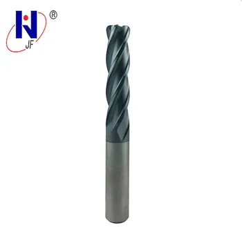 

JFGES serise HRC70 Coated conner raduis R0.5 PT coated 5R0.5*13*D6*50*4F Solid Carbide 4 Flute Corner Radius End Mills