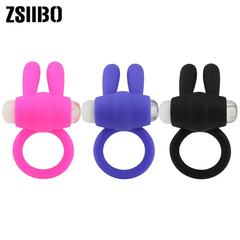 Mini Vibrators Sex toys  Rabbit silicone lock fine ring male time delay vibration ring Adult Sex Toys For Men