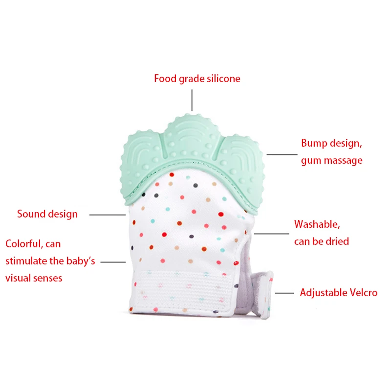 Food Grade Silicone Baby Molar Gloves Silicone Teether Gloves For 6 Months Infant Dental Care Toothbrush Durable BPA Free WT0400 (11)
