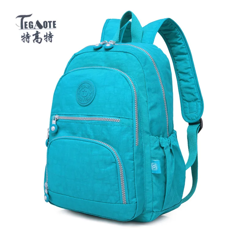 TEGAOTE la escuela Mochila para chica adolescente Mochila femenina, las mujeres bolsos de Nylon impermeable Casual Mochila Mujer TEGAOTE la escuela Mochila para chica adolescente Mochila femenina, las mujeres bolsos de Nylon impermeable Casual Mochila Mujer