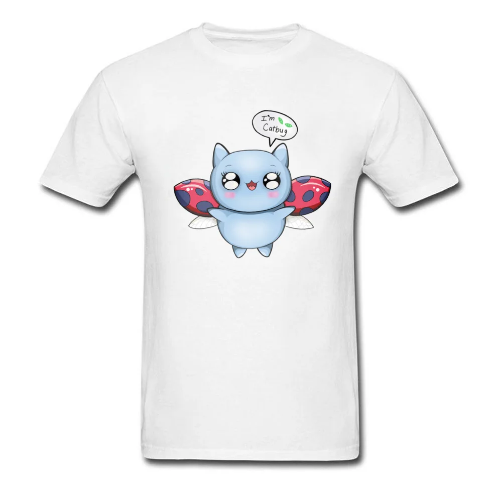 Im Catbug Designer Men T-shirts O-Neck Short Sleeve 100% Cotton Tops & Tees Casual T-Shirt Drop Shipping Im Catbug white