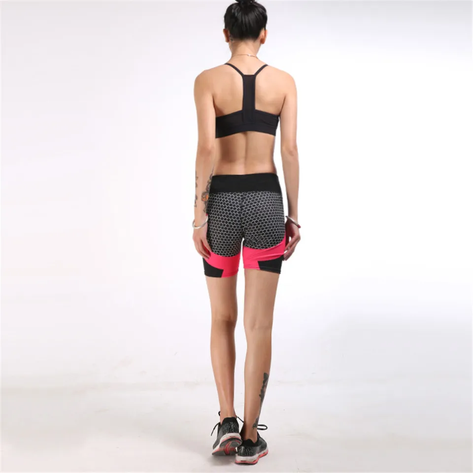 2019 летние женские сотовые Шорты Фитнес спортивные шорты для спортзала женские компрессионные тренировочные женские шорты