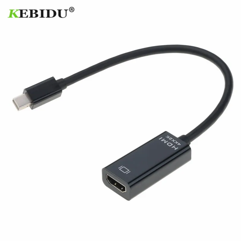 Кабель адаптер kebidu Mini DP Male to HDMI 4K 1 4 Female HD 1080 Displayport конвертер коммутатор для Mac Macbook