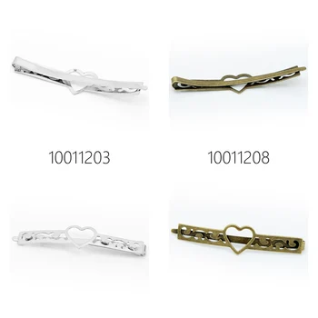 

66x15mm Filigree heart Bobby Pin Hair Clips,simple hairpin,bobby pin findings,sold 20pcs/lot-100112