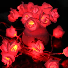 3 цвета 20 светодиодный модная Праздничная подсветка Новинка роза цветок Фея гирлянды свадебные садовые вечерние украшения на День святого Валентина