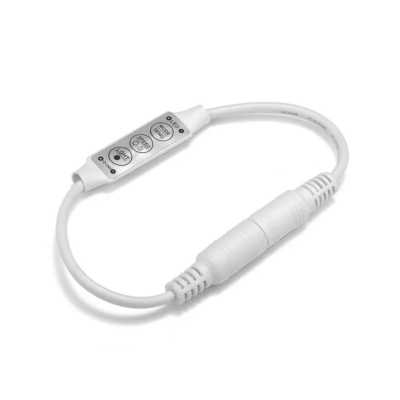 

DC 12V-24V Mini LED Dimmer DC Connector For 3528 5050 Single Color LED Rigid Strip Modules Lamp Bulb Lighting