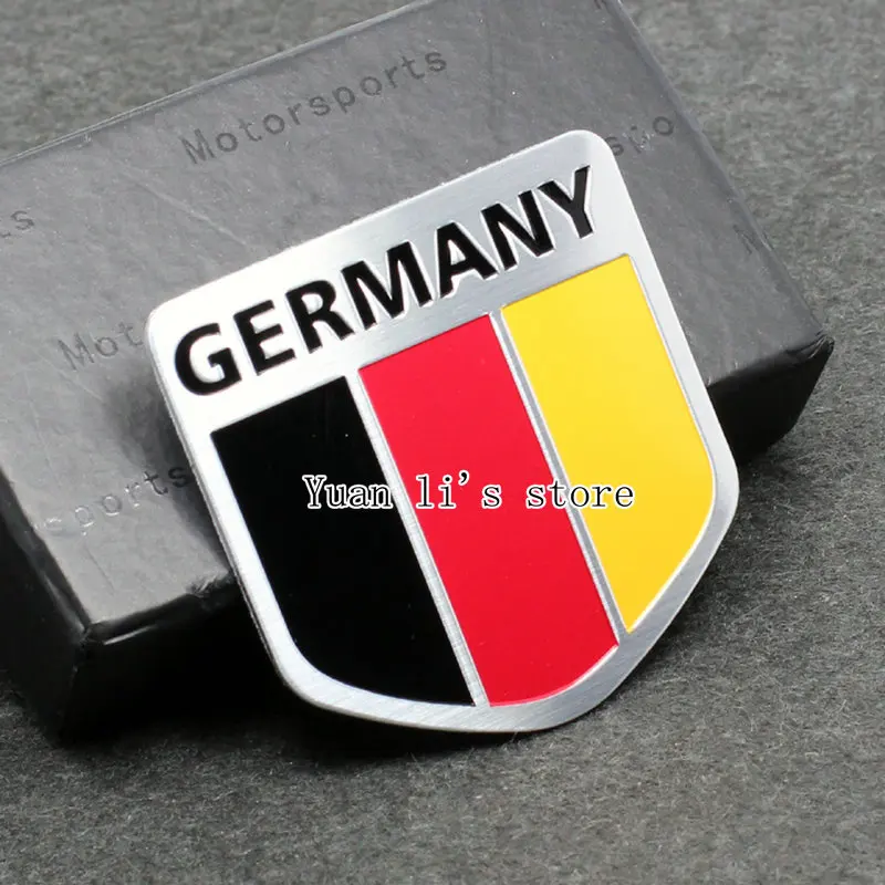 free shipping 10pcs 3D Metal Car Emblem GERMANY GERMAN FLAG car emblem