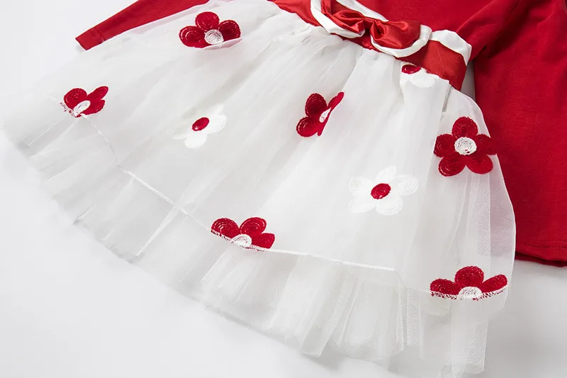 Милое Повседневное платье из тюля для маленьких девочек праздничные платья-пачки для дня рождения для малышей 1 год зимняя одежда для маленьких девочек от 4 до 24 месяцев