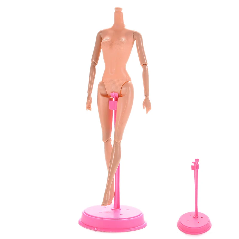 

1 Pc Plastic Pink Stand Support And Hangers For Dolls Classic Kids Girls Dollhouse Furniture Doll Accessories