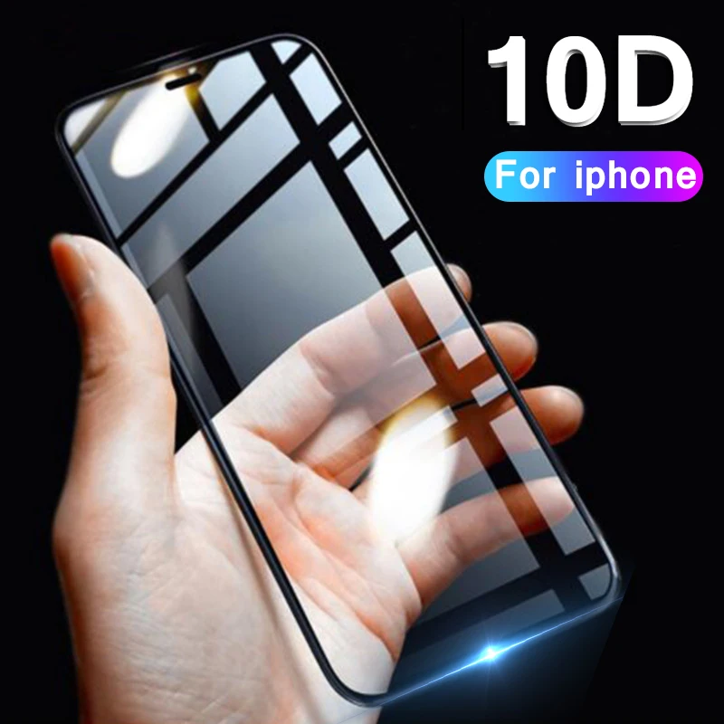 

10D Protective Glass on the For iPhone X 6 7 6s 8 Plus Screen Protector For aiPhone 11 Pro XR XS Max 10 6 s 6Plus Pelicula Films