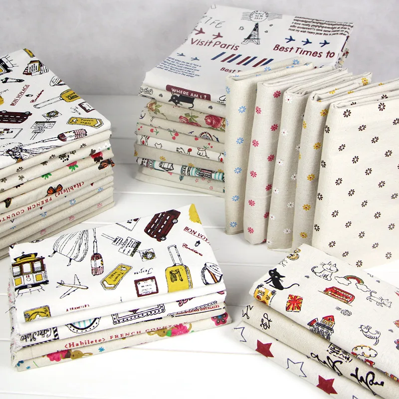 Buy Vintage DIY Patchwork Fabric Cheap Linen Cotton