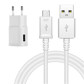 

Kit Micro USB Cable + EU/US Travel USB Charger For Samsung S4 S6 S7 Edge Galaxy Note 2 4 C5 Android Phone Charging Cable Charger