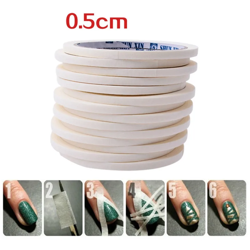 

1pcs 5mmX17m French Manicure Nail Art Tips Creative Nail Stickers Masking Tape Nail Accessories Edge Guide Tips DIY Stickers