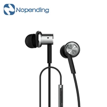 Original xiaomi mi iv hybrid control de auriculares con cable con el mic para Android iOS para el teléfono celular Para MI4 MI3 Redmi-plata