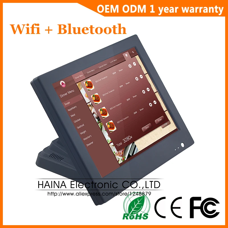 

15 inch Wifi Bluetooth Touch Screen POS System All in one Desktop Computer For Sale