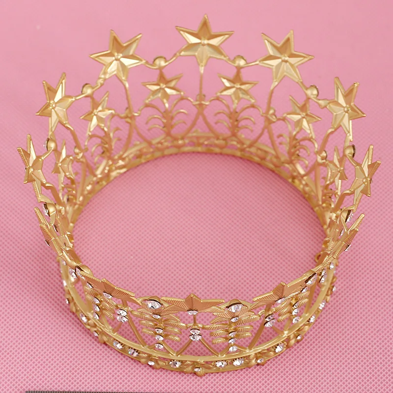 Miss World/Женская корона с пятью звездами и большая тиара оригинальный буровой сплав