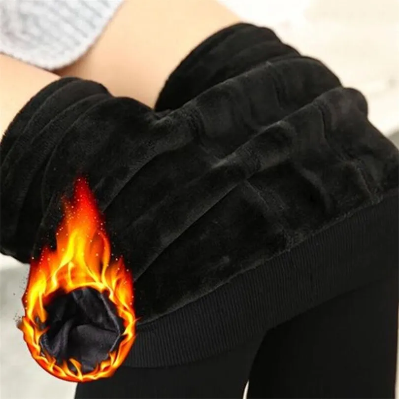 YGYEEG, новинка, модные кашемировые леггинсы для женщин и девочек, теплые зимние яркие бархатные вязаные плотные леггинсы, супер эластичные штаны - Цвет: K018 Black