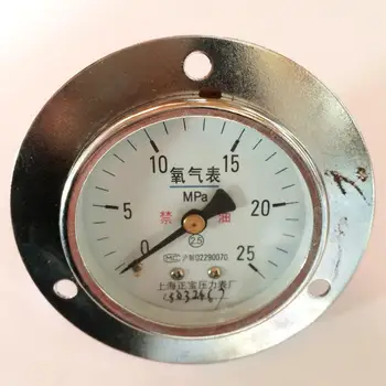 

Shanghai positive pressure gauge YO-60 0-25MPA oxygen pressure reducer axial oxygen pressure gauge