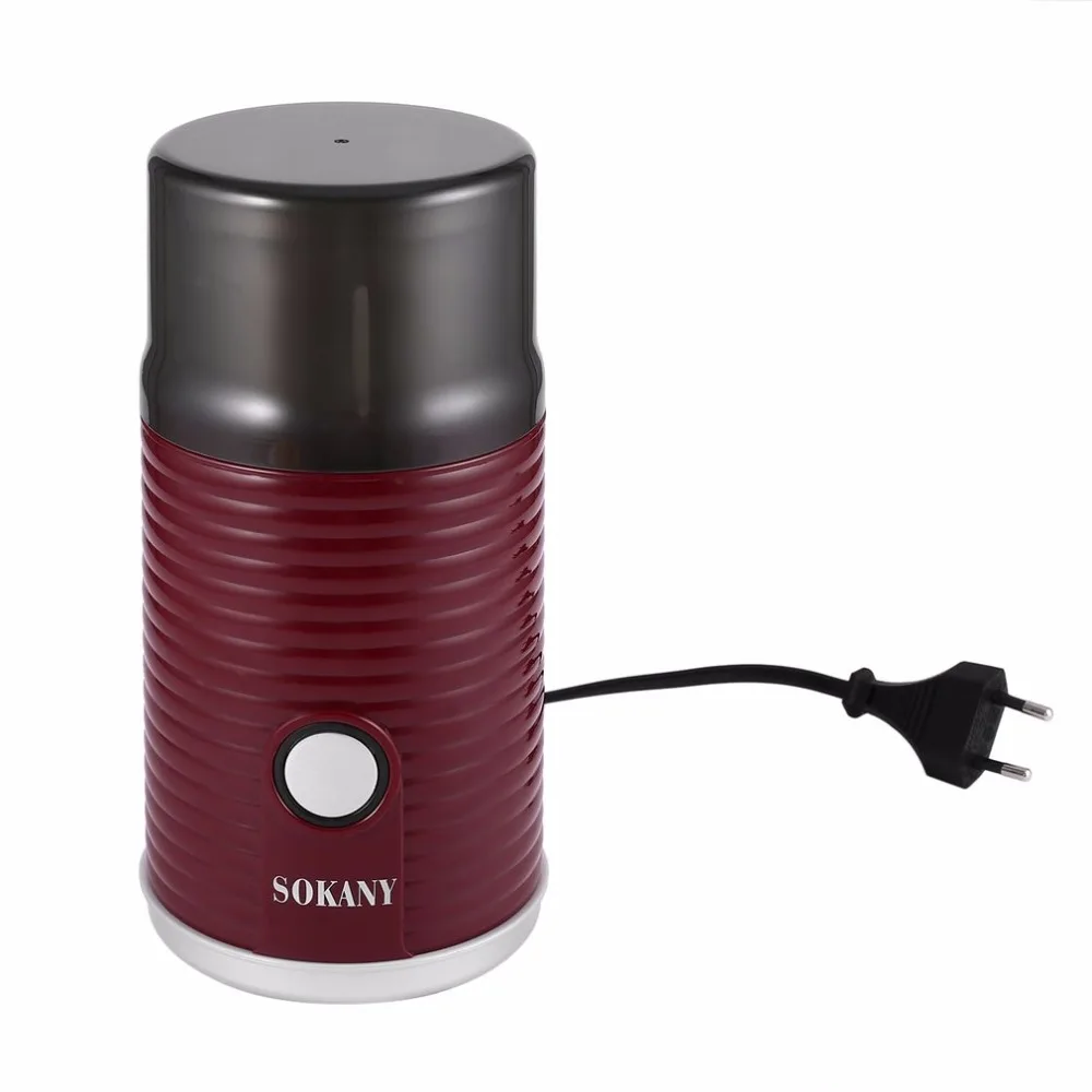 

Sokany Electric Coffee Grinder 180W Coffee Beans Seed Bean Nut Herb Pepper & Grain Coffee Grinder Stainless Steel Blades EU Plug