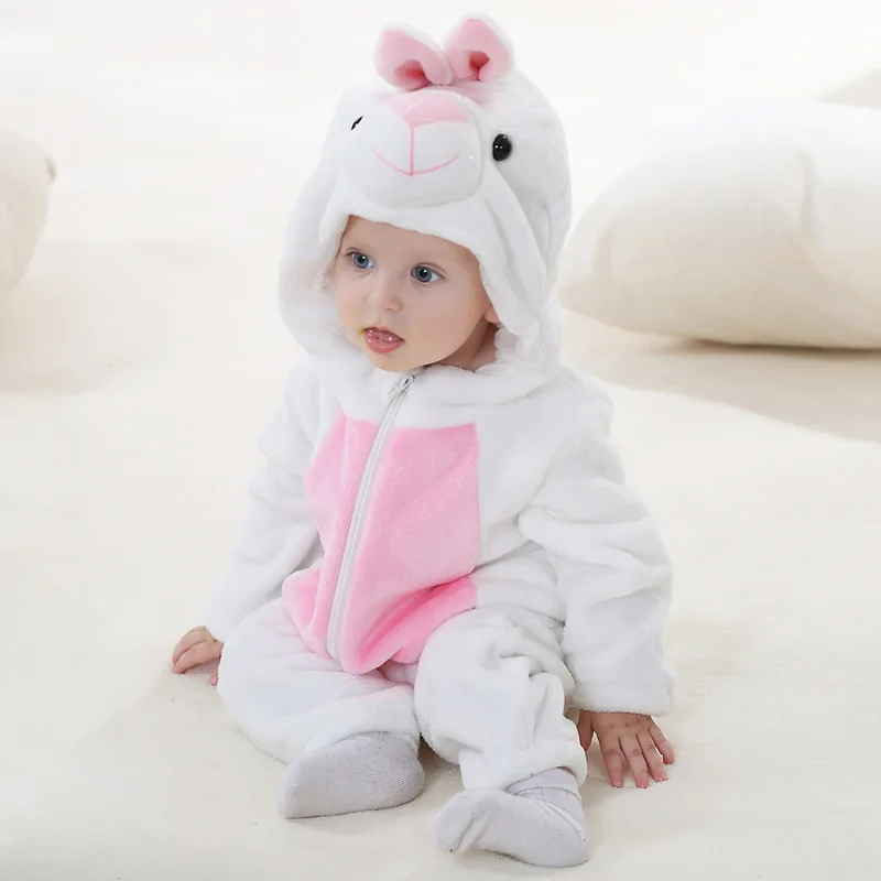 

Cartoon Flannel Baby Rompers Baby Boy Girl Animal Romper Clothes New Born Baby Winter Autumn Clothes Ropa Para Bebe