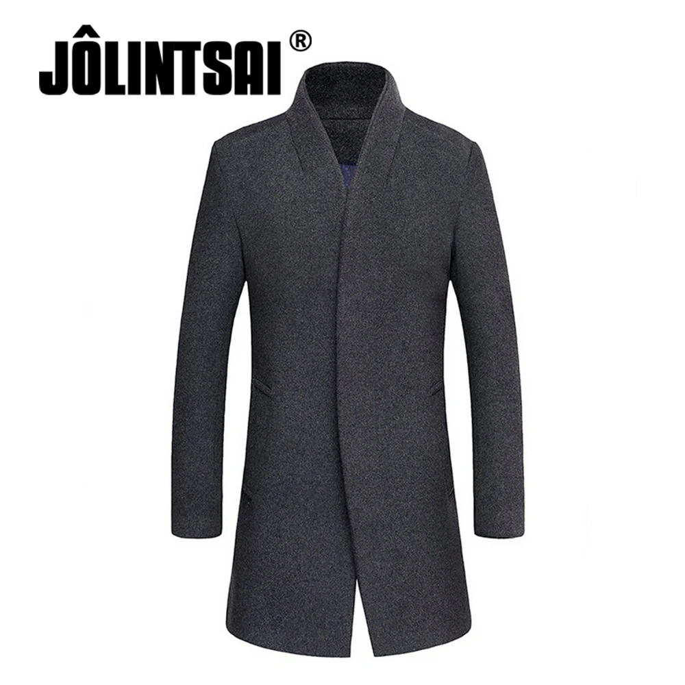 black friday 2017 Wool blends Men Woolen Overcoat With