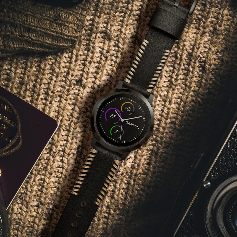 Кожаный браслет COMLYO для garmin CAME vivoactive 3 music Forerunner 645 245 ремешок спортивных смарт