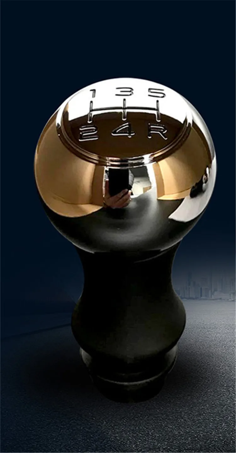 

Car 5 Speed Stainless Steel Manual Gear Shift Knob VTS Sports Lever HandBall For Peugeot 106 206 306 406 107 207 307 407 Triumph