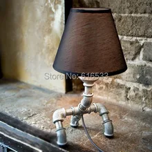 Лофт винтажный Ностальгический блеск Водопровод Led Эдисон-стол лампа промышленный бар кофе прикроватный для чтения домашний декор осветительный прибор