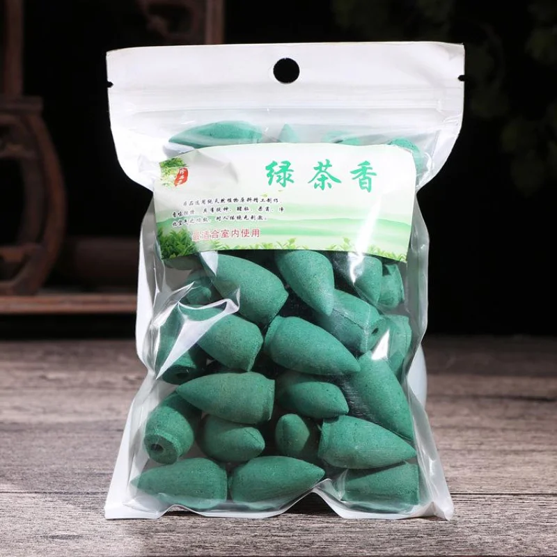 

45Pcs Smoke Incense Backflow Incense Cones Reflux Incense for Tea House Meditation Colored Cones Natural Aroma Sandalwood