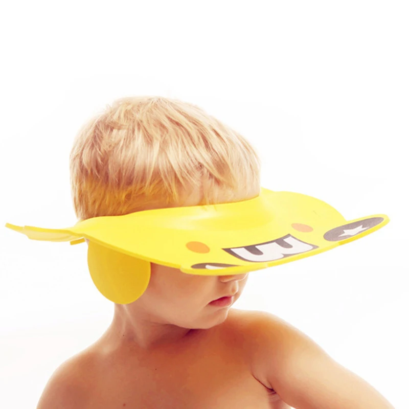 

Baby Shower Caps Shampoo Cap Wash Hair Kids Bath Visor Hats Adjustable Shield Waterproof Ear Protection Eye Children Hats Infant